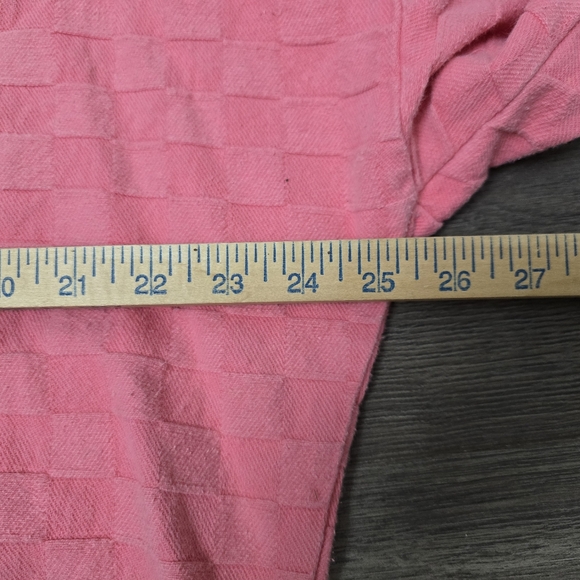 VTG Crazy Shirt Hawaii Collared Sweatshirt Pink Coral Textured Womens Size Med - Picture 5 of 9